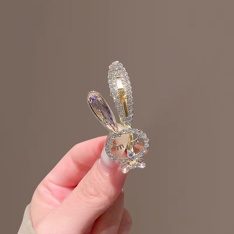 Pinzas Para El Cabello De Aleación De Diamantes De Imitación De Zanahoria De Conejo al por mayor